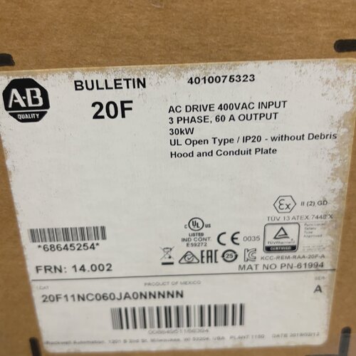 溢价-AB变频器20F11NC060JA0NNNNN