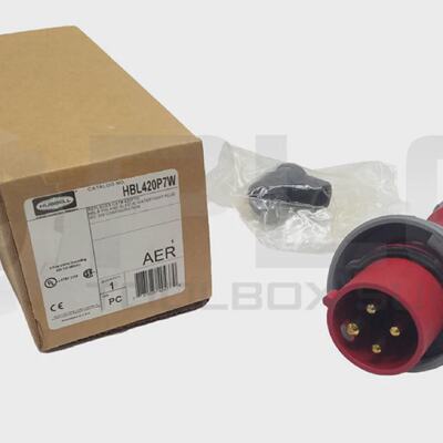 Nuevo Conector Y Enchufe Impermeable Hubbell HBL420P7W 3P 20