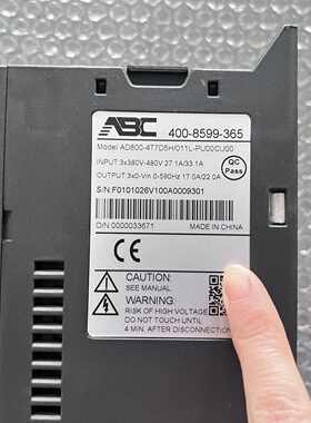 询价-ABC变频器AD8004T7D5H011LPU00CU