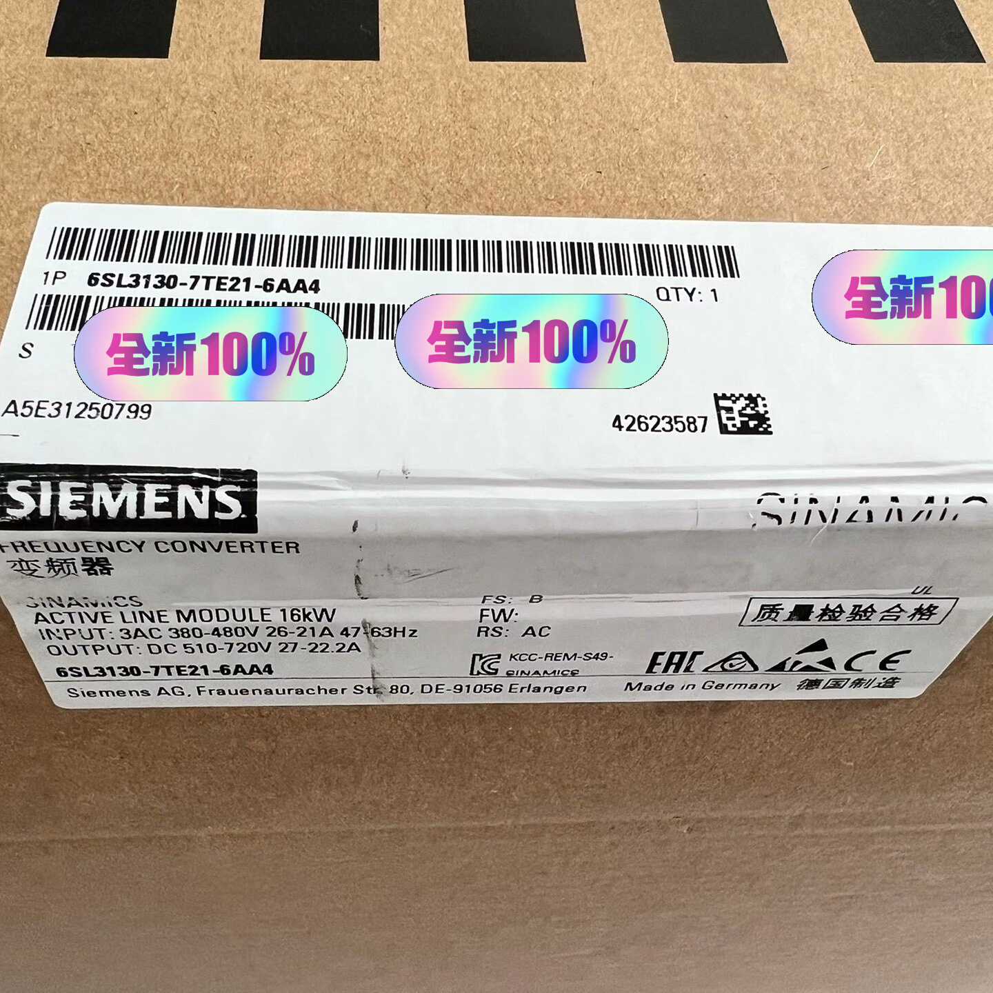 #变频器6SL3130-7TE21-6AA4现询价