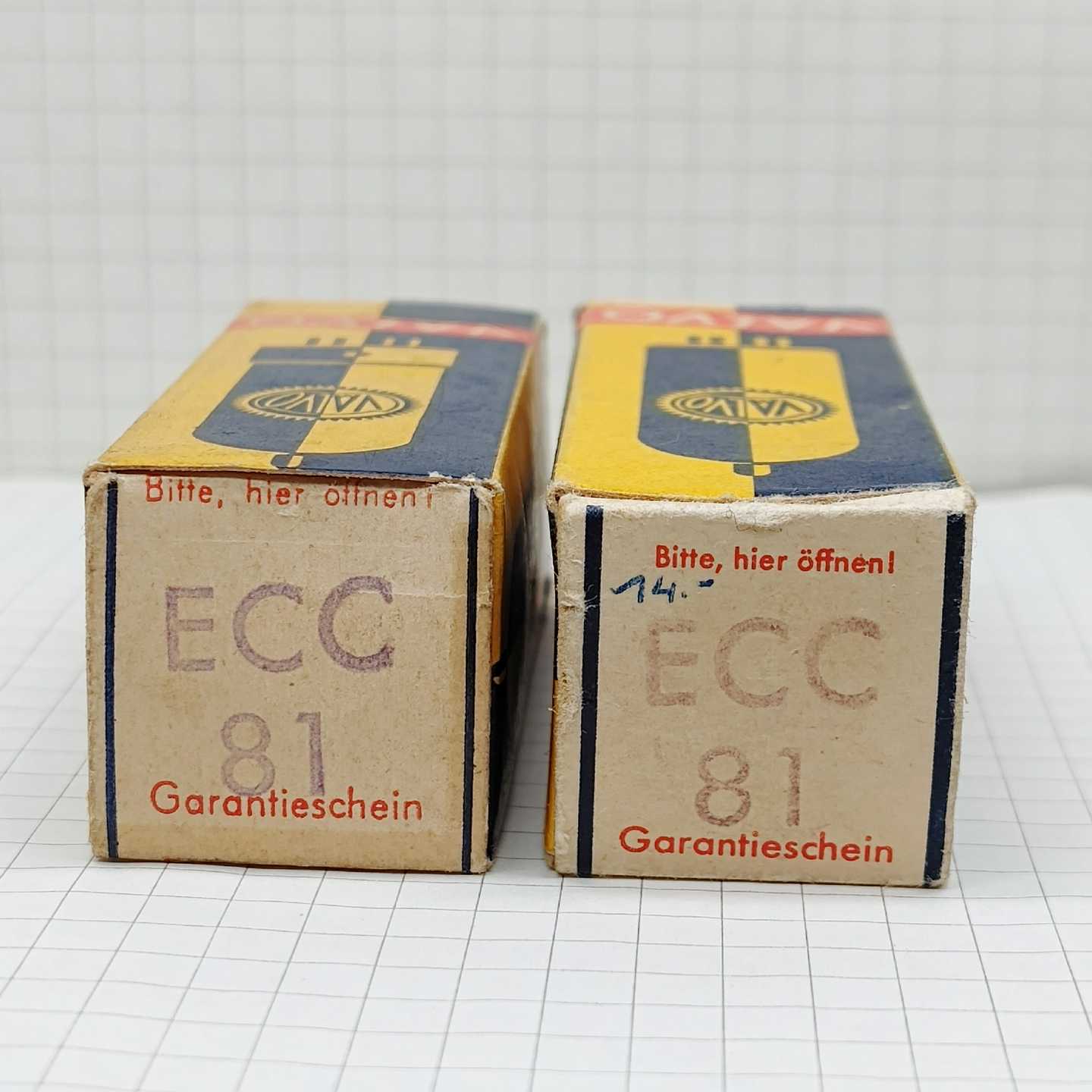 询价~原盒富豪55年产ECC81 12AT7 斜大D环真空管同