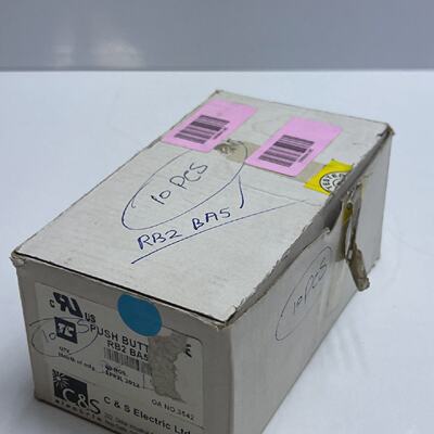 Eine Schachtel  10 Stck CS Electric RB2 BA5 Druckknopf