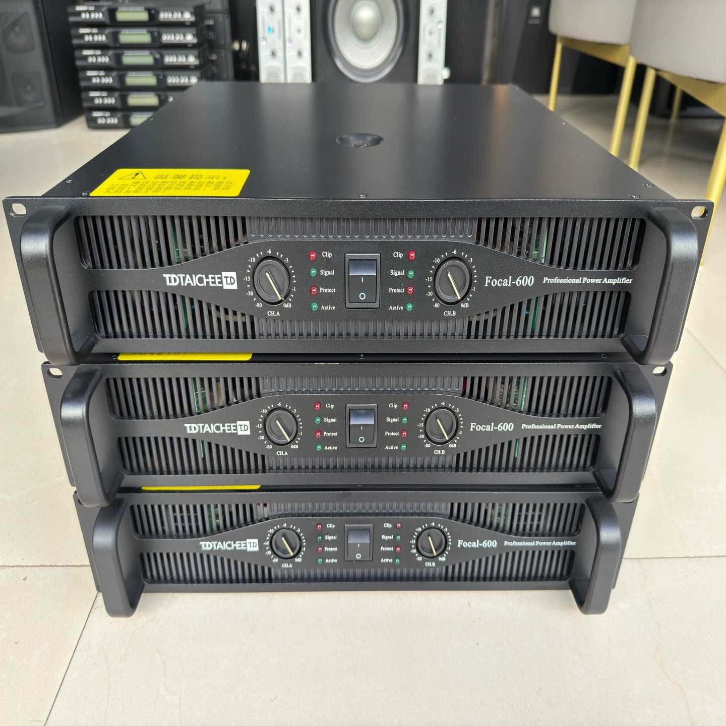 TD唐龙太极Focal-600专业功放三台原装正品无修正常--议价商品