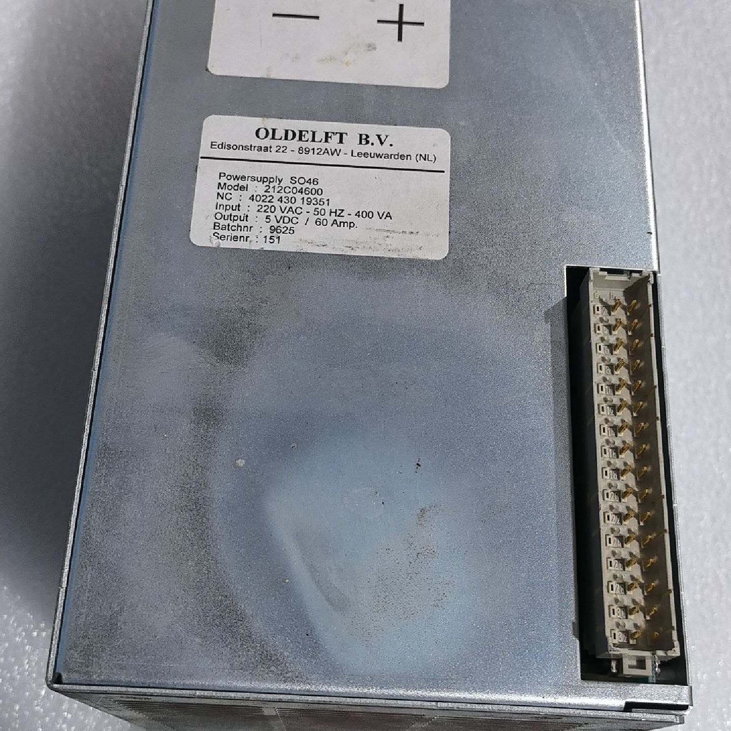 Oldelft B.V. SO46 工业电源铭牌解读--议价商品