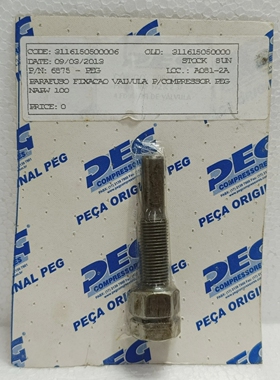 PEGCompressorValveFixingBoltP/N6875NABW100AirPump