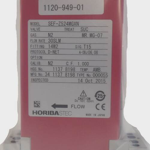 Horiba STEC SEFZ524MGXN Mass Flow Controller Meter Z500 22 S
