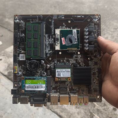 议价hm65工控主板到手即用B950CPU4g内存128固态送可维修