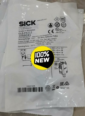 1059241德国西克SICK光电传感器GL6-P4拍前询价