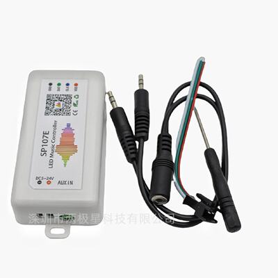 LED灯带SP107E音乐幻彩蓝牙APP控制器WS2811蓝牙音乐全彩控制