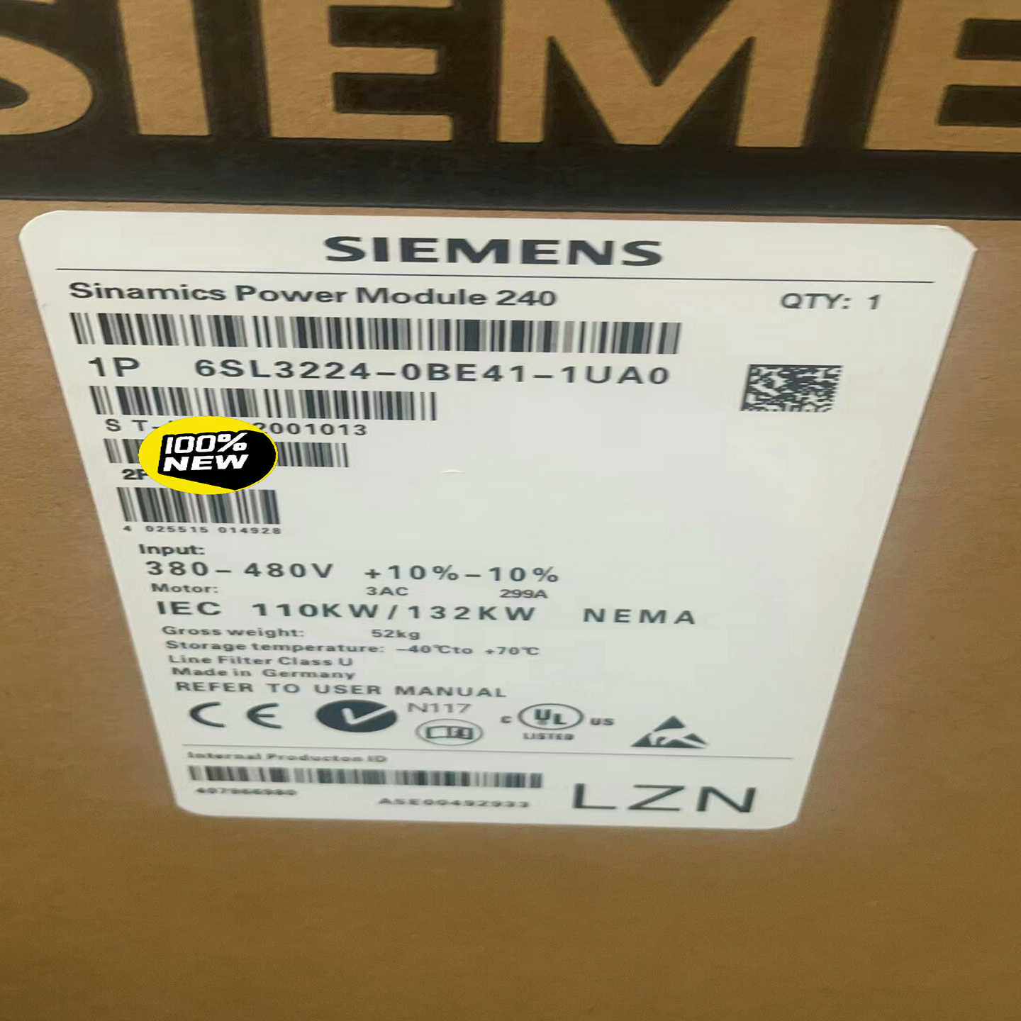 6SL3224-0BE41-1UA0G120变频器询价