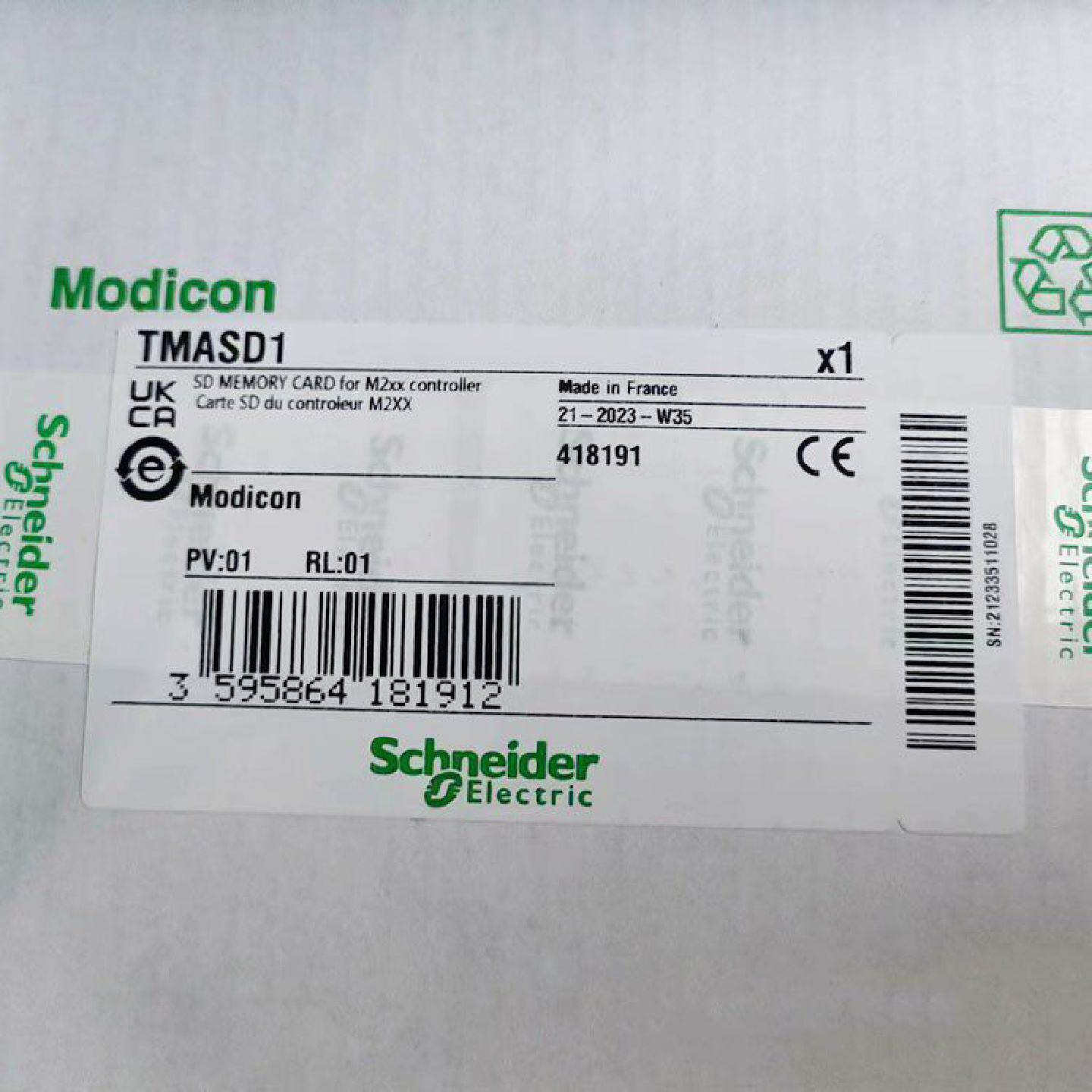 议价TMASD1施耐德标准SD记忆卡适用于M2控制器256M全新原装正品现