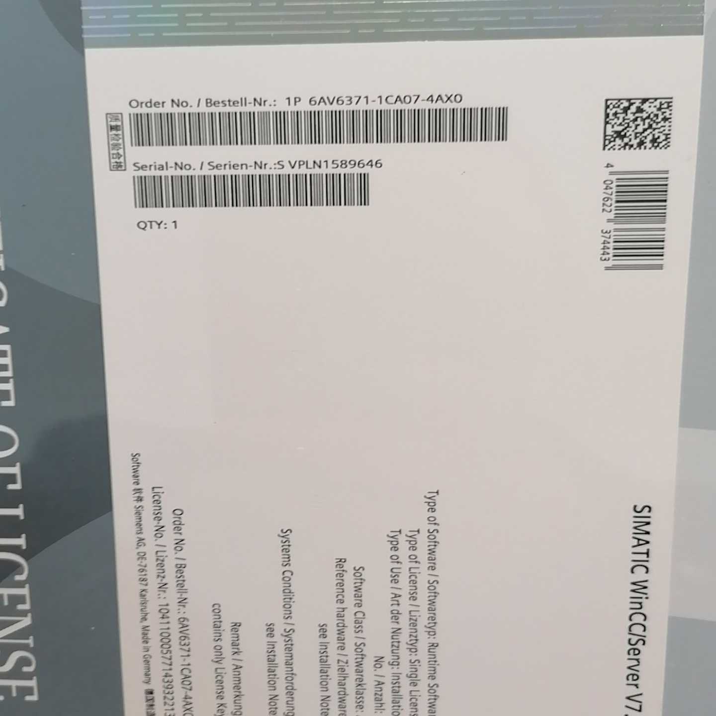 【议价】6AV6371-1CA07-4AX0原标未开封正适用