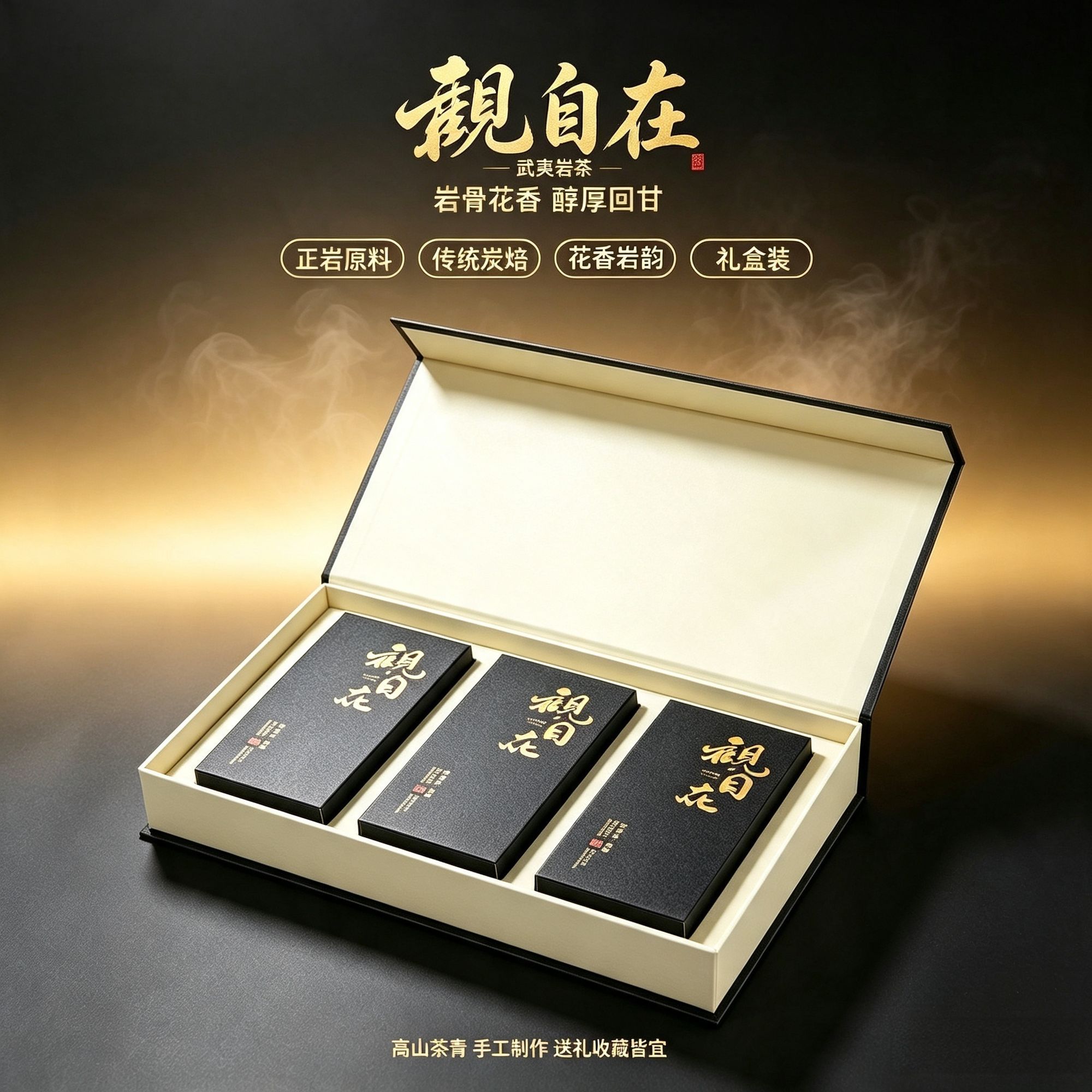 武夷新茶大红袍浓香花礼盒中秋