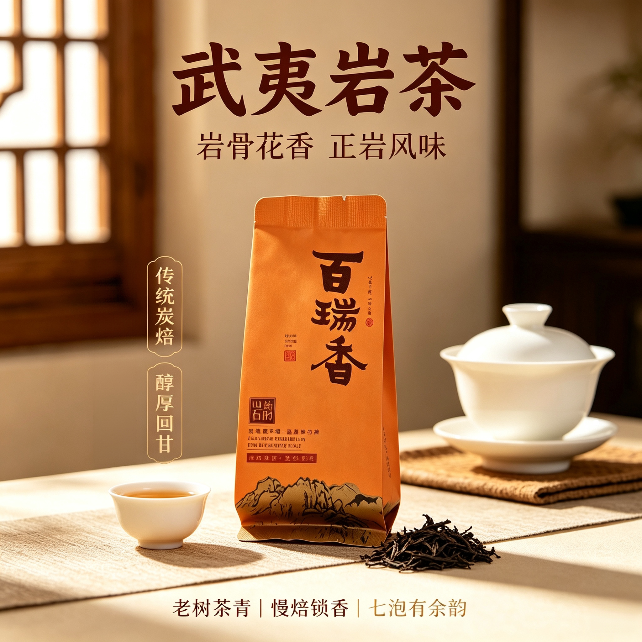 武夷正岩老树炭焙岩骨花香岩茶