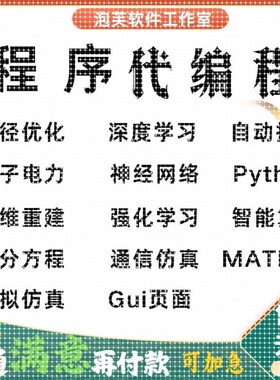 python代码编程序matlab帮做仿真复现优化算法模型调试答疑创新点