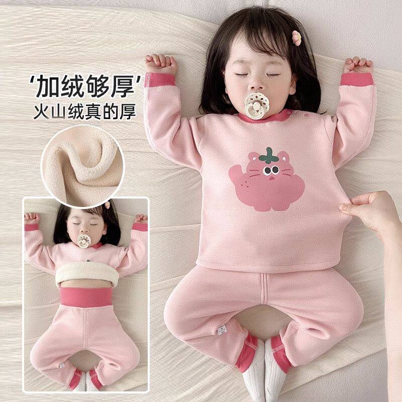 婴儿衣服德绒保暖内衣宝