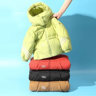 儿童短款保暖冬装羽绒服2024冬季男女童宝宝新款加厚韩版宽松外套