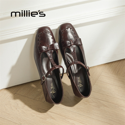 millies妙丽女鞋方头浅口单鞋