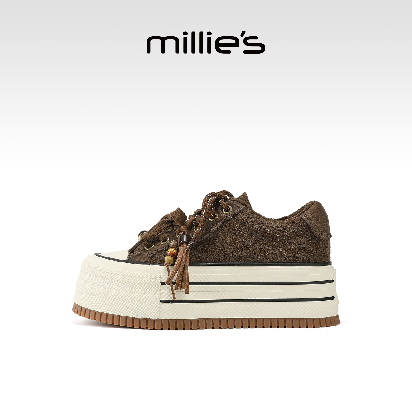 millies妙丽女鞋厚底加绒休闲鞋