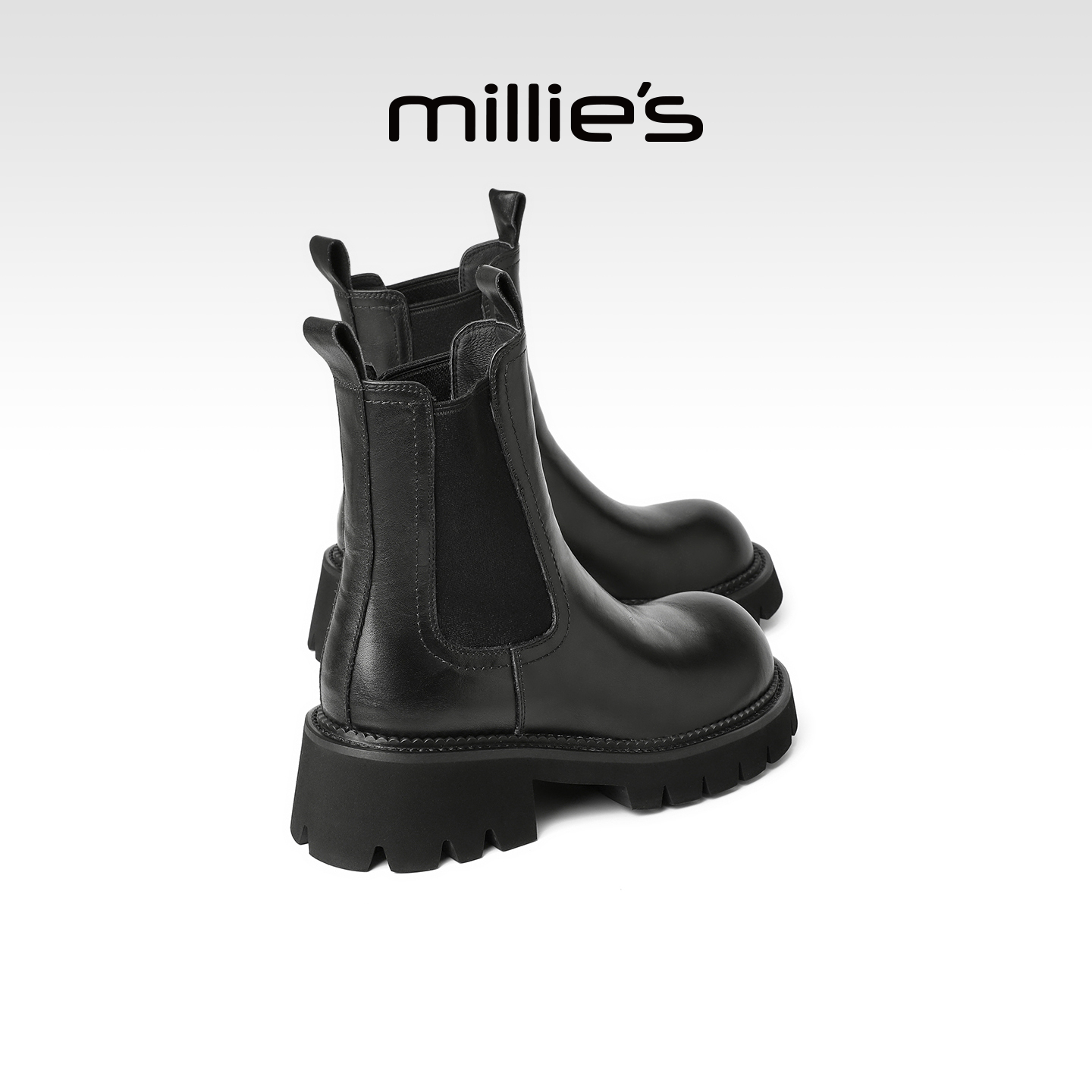 millies妙丽女鞋厚底加绒短靴