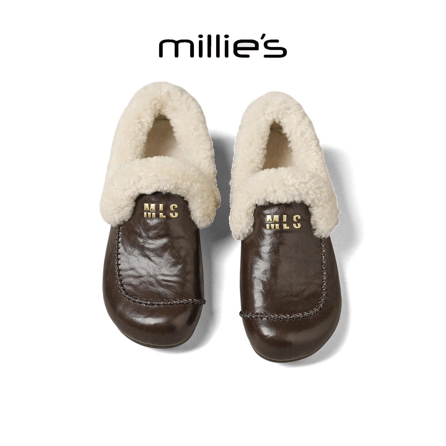 MILLIE'S/妙丽冬季加绒保暖休闲鞋一脚蹬毛毛棉鞋女款全包勃肯鞋,女鞋,棉鞋,淘宝优惠券,粉丝福利购,淘宝优惠卷