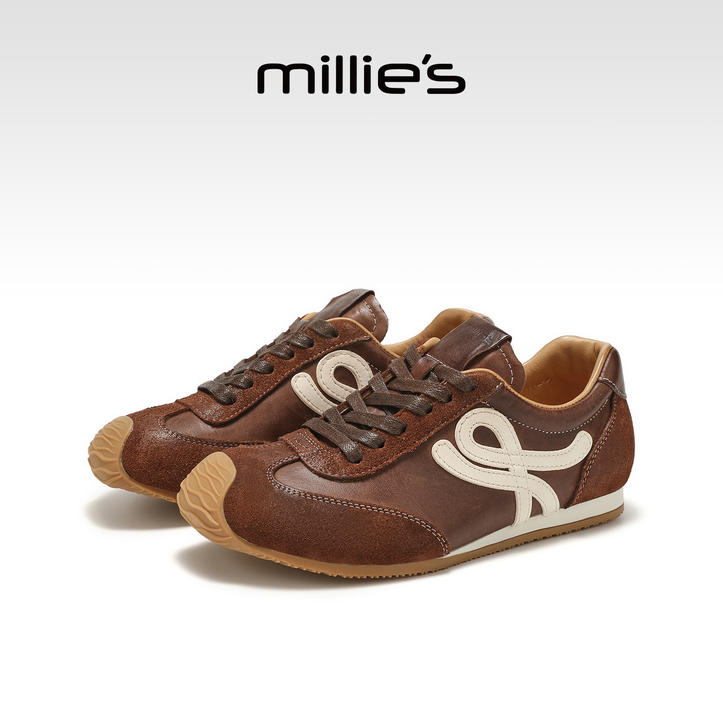 millies妙丽德训鞋真皮女鞋