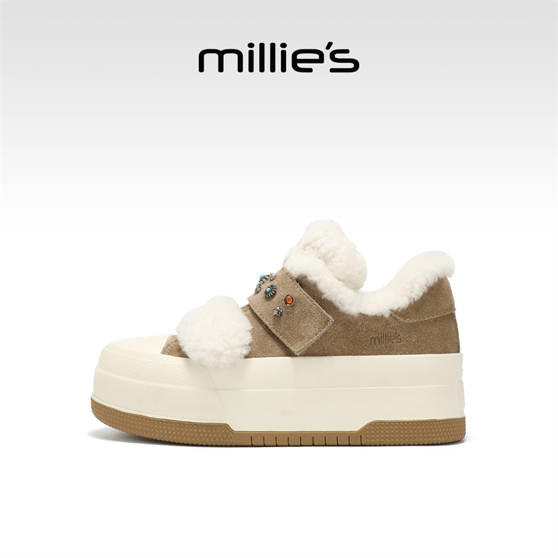 millies妙丽女鞋保暖棉鞋