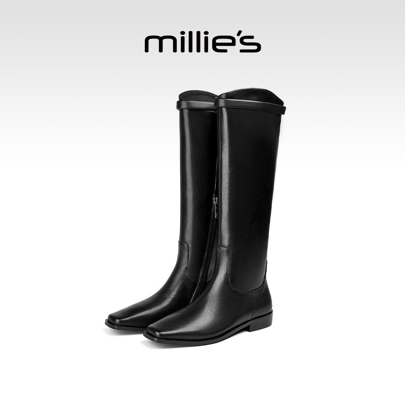 millies妙丽不过膝烟筒靴长筒靴
