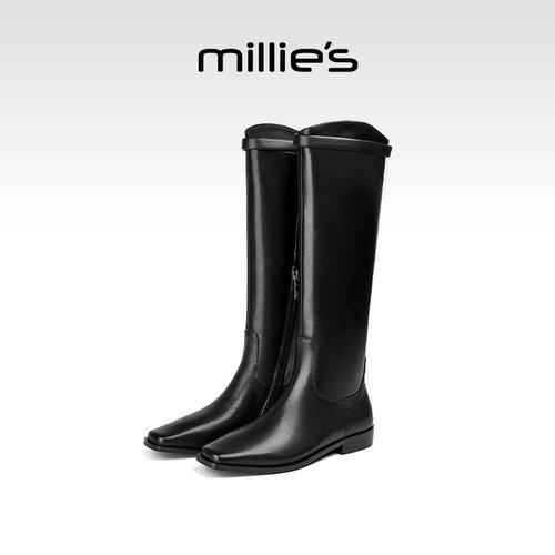 millies妙丽不过膝烟筒靴长筒靴