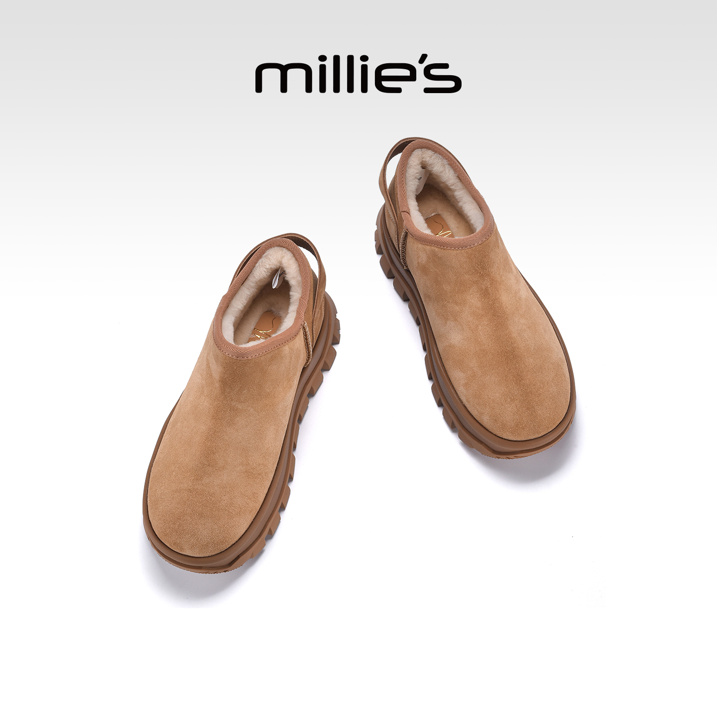 millies妙丽加绒羊毛短靴