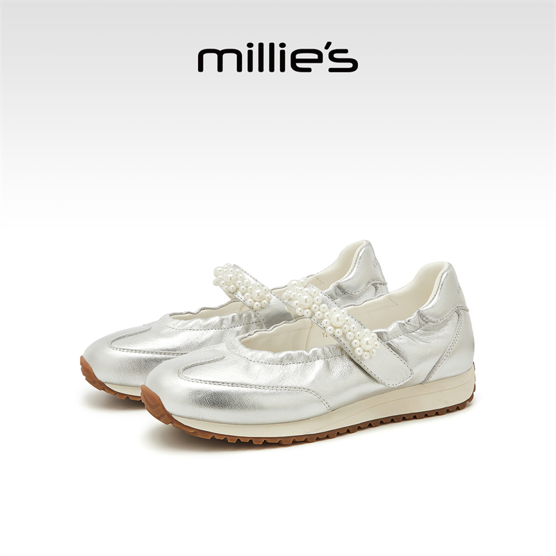 妙丽女鞋圆头浅口单鞋通勤百搭