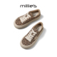 厚底板鞋 妙丽系带深口单鞋 豹纹星星鞋 MILLIE 休闲鞋 女款 子时尚