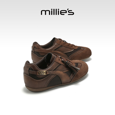 millies妙丽秋款反绒皮平底鞋