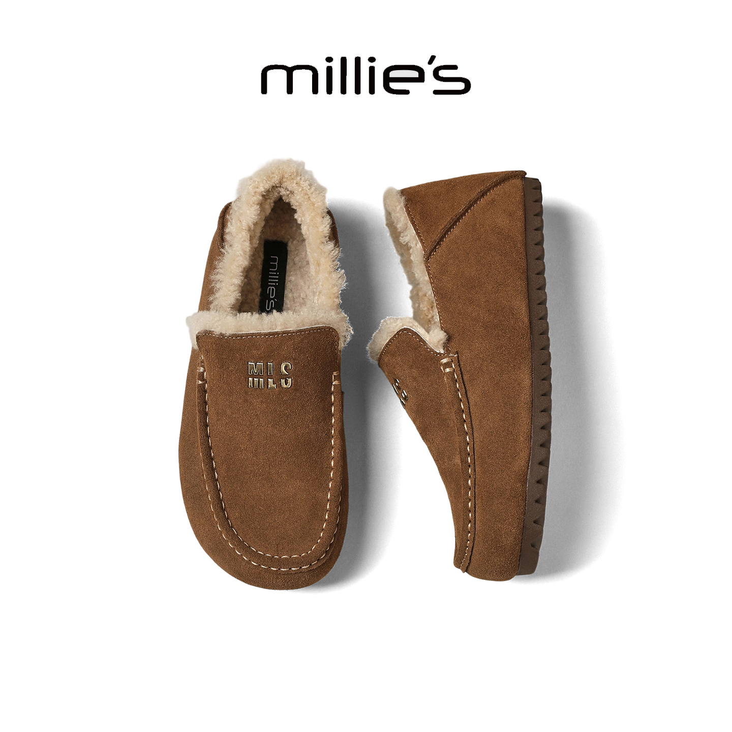 millies妙丽脚蹬舒适加绒鞋