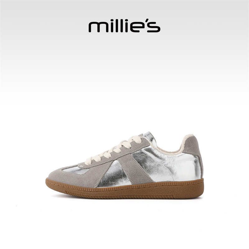 millies妙丽复古加绒百搭德训鞋