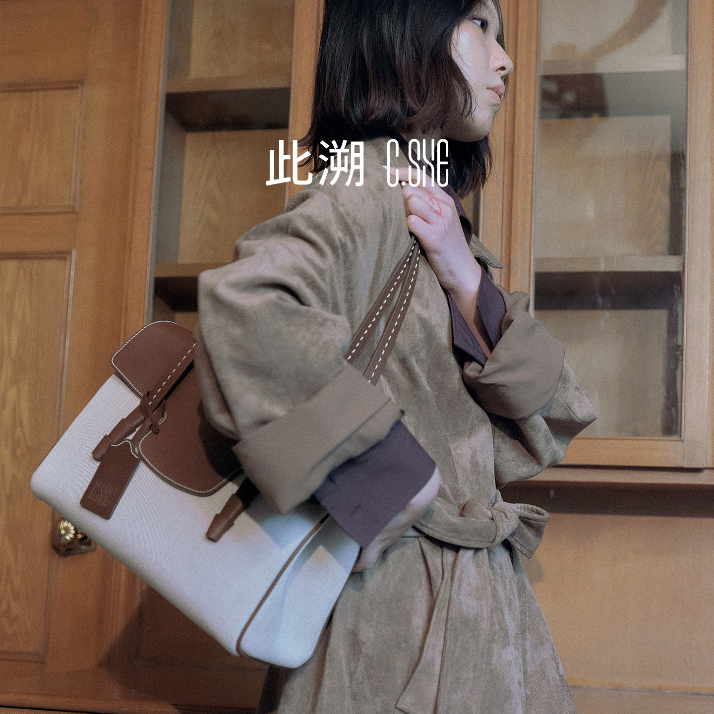 此溯头层植鞣牛皮大容量真皮女包复古公文包手提单肩腋下托特包软