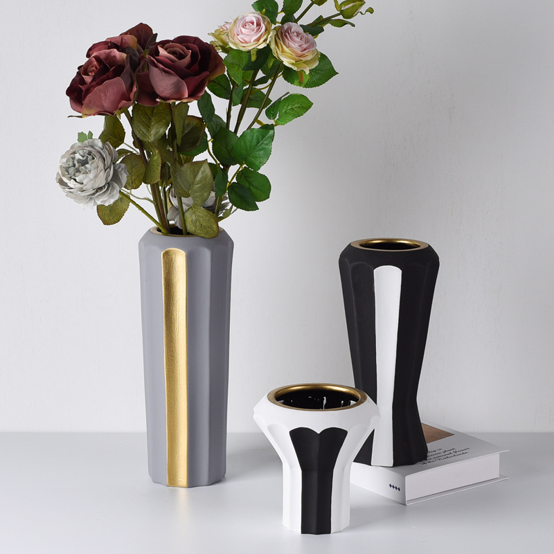 欧式陶瓷花瓶摆件花插客厅电视柜餐桌花器婚庆乔迁