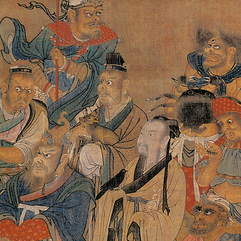 人物画十二宫辰神君卷轴画神仙画像挂画道场水陆丝绸画中式绢布画