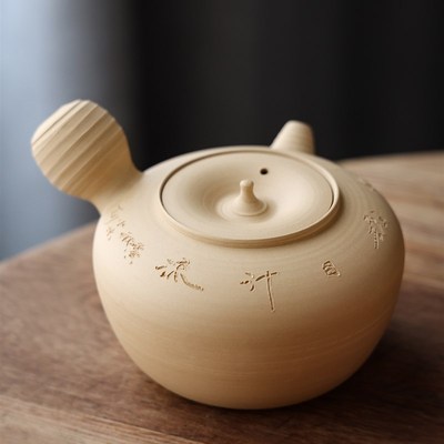 水木砂铫烧水壶 潮州工夫茶炉手拉超薄侧把 玉书煨 碳炉炭炉煮茶