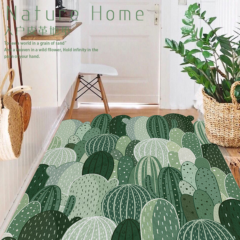 可擦免洗皮革地垫油画绿植进门入户地毯门垫可裁剪玄关脚垫定制