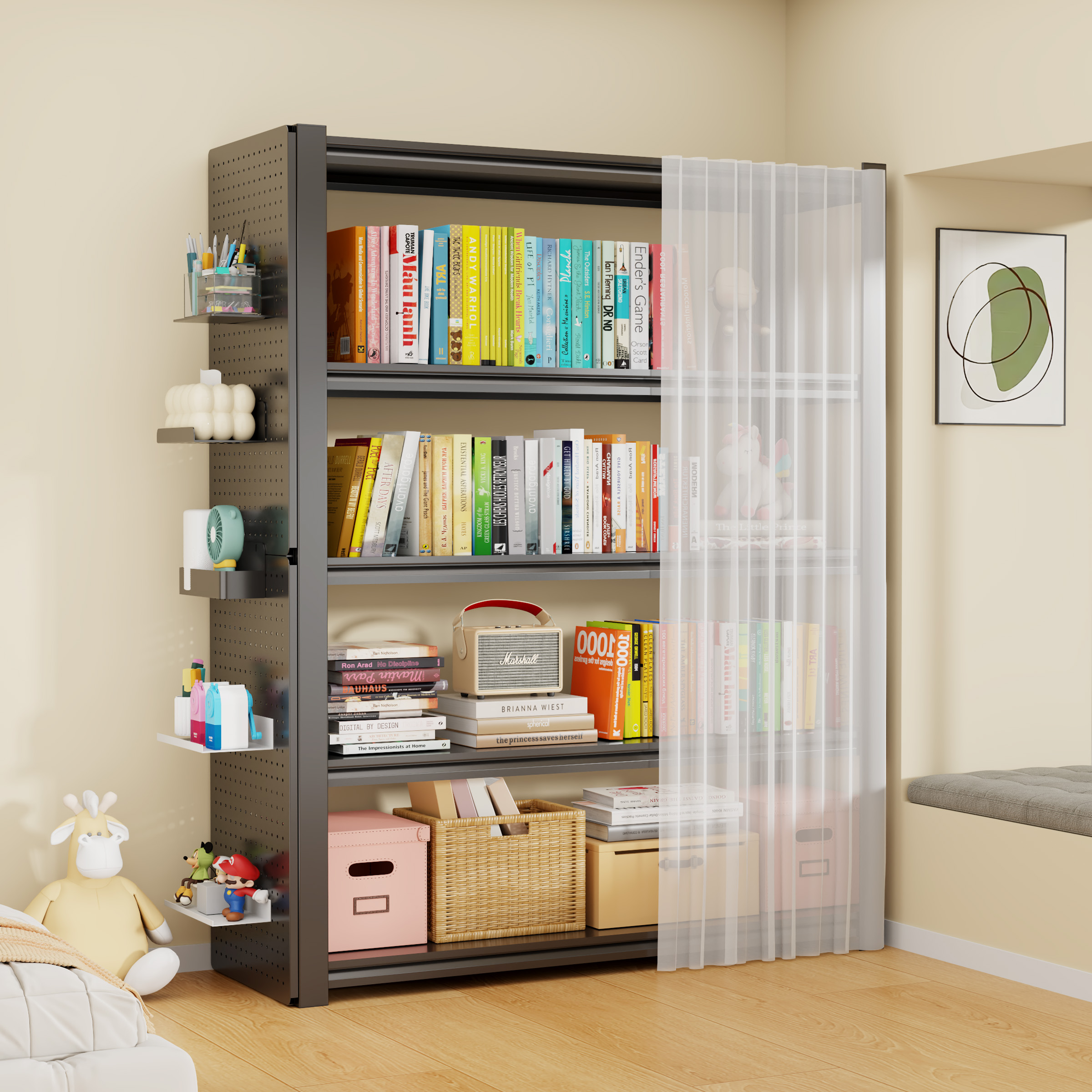 钢制货架家用置物架储藏间超市收纳层架阳台多层置物架快递杂物架