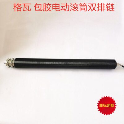 格瓦双排链电动滚筒 辊道输送线 聚氨酯间断包胶 BL直流辊筒电机