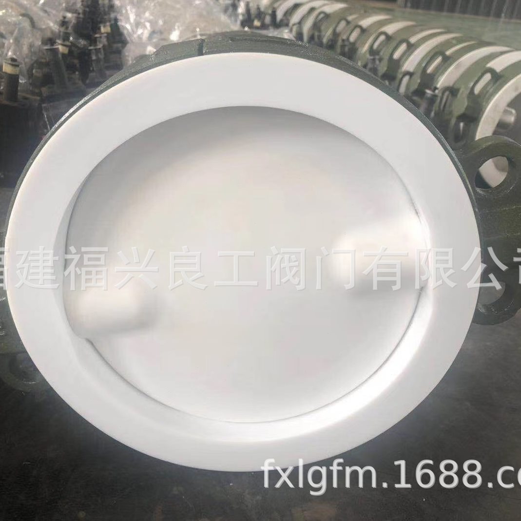 直销铸钢 铸铁 不锈钢 对夹涡轮手柄衬氟蝶阀D371F46-16 DN50