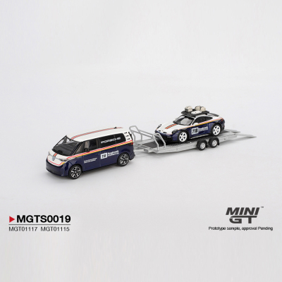 预售MINIGT 1:64达喀尔保时捷718大众拖车合金汽车模型MGTS0019