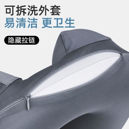 可拆洗按压式g充气u型枕头旅行枕便携u形枕长途飞机护颈枕睡觉神