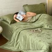 HJ莱赛尔天丝夏凉被 2025新款 冰丝可机洗空调被夏被四件套薄被子