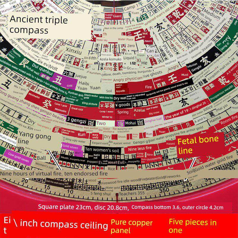 2025风水师五苦合一古法老三合一罗盘三元天行八造合一龙门八母星