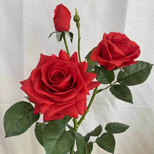 高级手感保湿玫瑰花假花仿真花束客厅家居餐桌干花摆件人造花插花