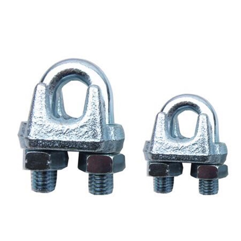 镀锌重型钢丝绳夹头 扎头 轧头 U型锁扣 猫爪 卡扣 锁头3mm-50mm