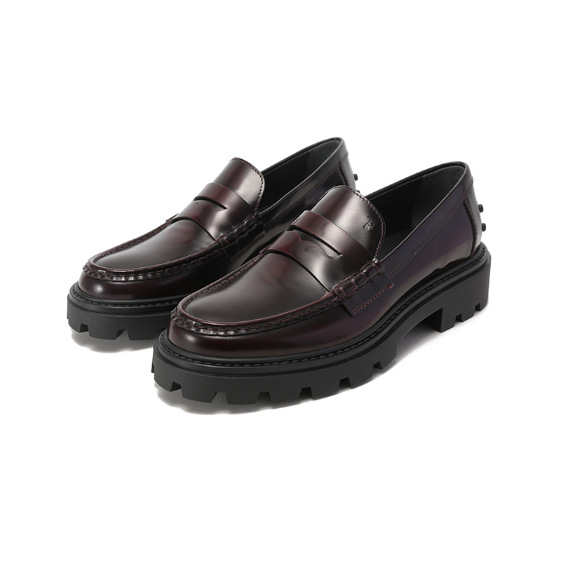 Tod'S托德斯 女士渐变横条装饰厚底乐福鞋单鞋皮鞋 XXW08J0GF6